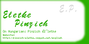 eletke pinzich business card